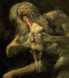 Goya Saturn Devouring his Son 1819-1823 CROPPED